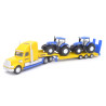 Freightliner met 2 New Holland tractoren