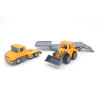 Scania met dieplader en shovel