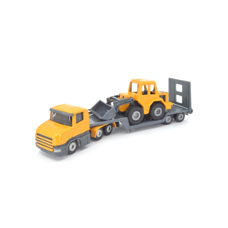 Scania met dieplader en shovel