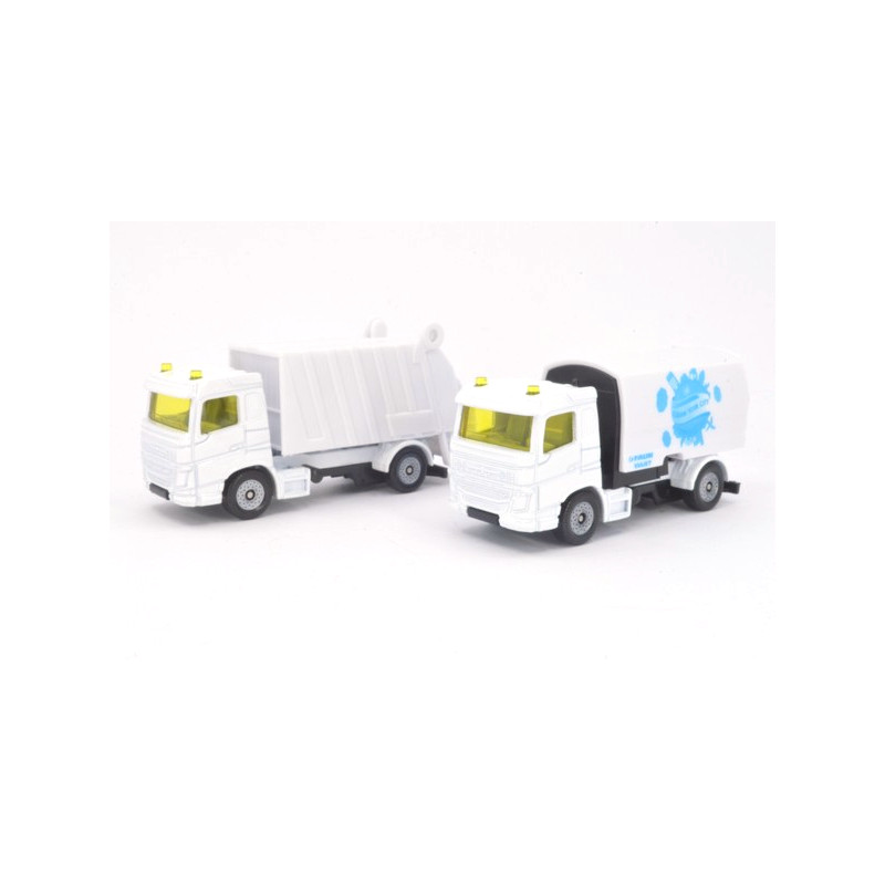 Lot de véhicules municipaux: balayeuse et camion poubelle