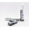 Tieflader mit Rakete