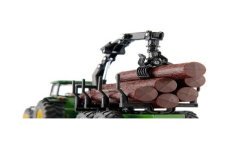 Tracteur John Deere 8430 avec remorque forestière