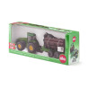 John Deere 8430 trekker met bosbouwaanhangwagen