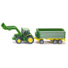 John Deere 6920S with front loader and tipper trailer
