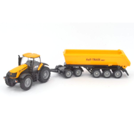 JCB 8250 Traktor mit Dolly und Kippanhänger