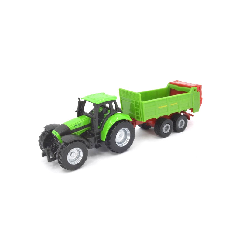Deutz tractor met mestverspreider