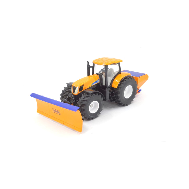 New Holland T7070 sneeuwploeg met zoutstrooier