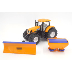 New Holland T7070 sneeuwploeg met zoutstrooier