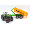 Fendt 936 tractor with hooklift trailer and carriage