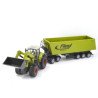Claas Axion 850 avec chargeur frontal , dolly et benne basculante