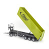Claas axion 850 with front loader and dolly with tilt semi-trailer