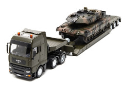 Siku 8612 MAN TGA avec chargeur surbaissé et ensemble de réservoirs Leopard 2